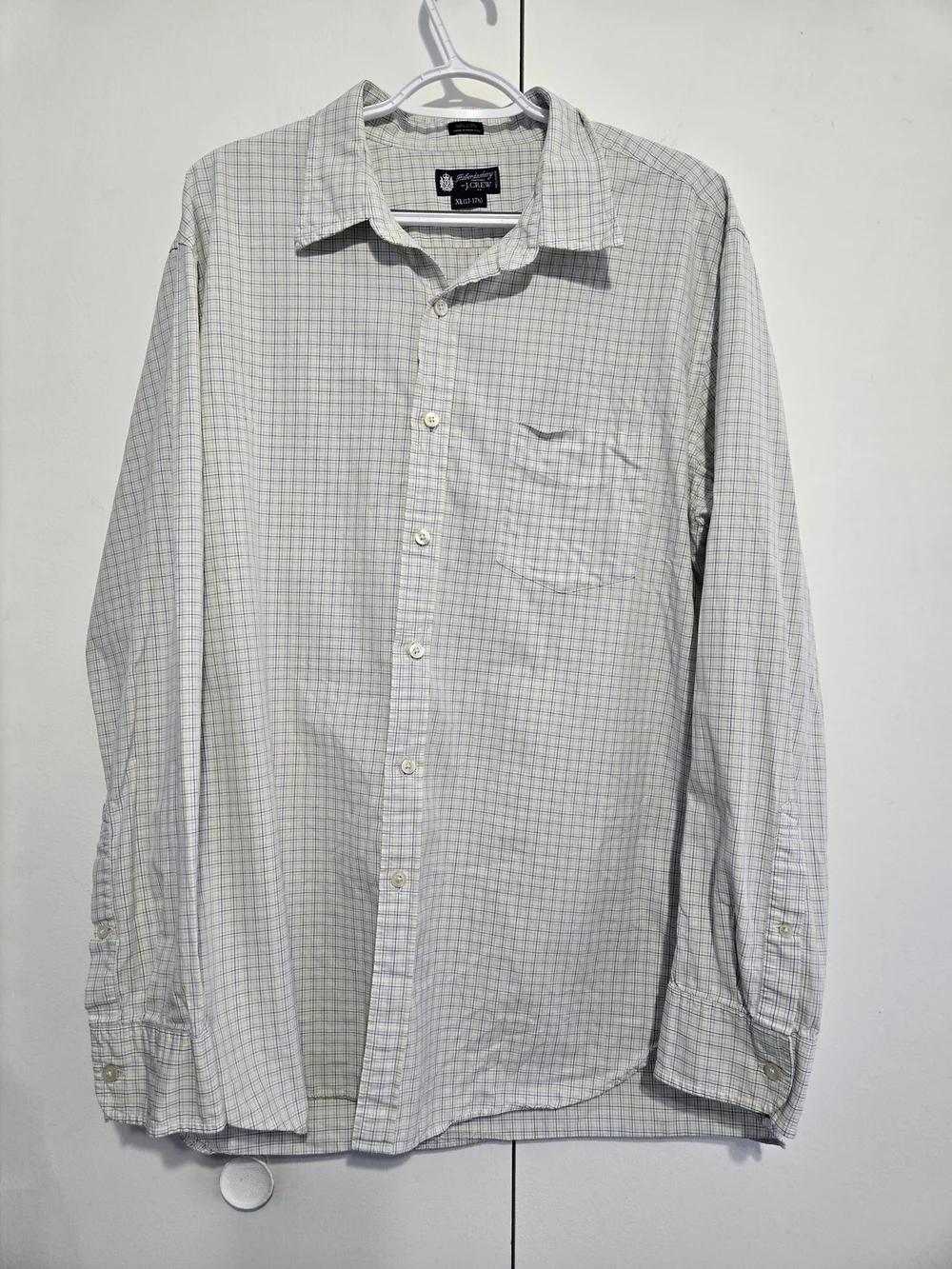 J.Crew Haberdashery Men’s XL 80s 2-Ply Plaid Button Down Shirt